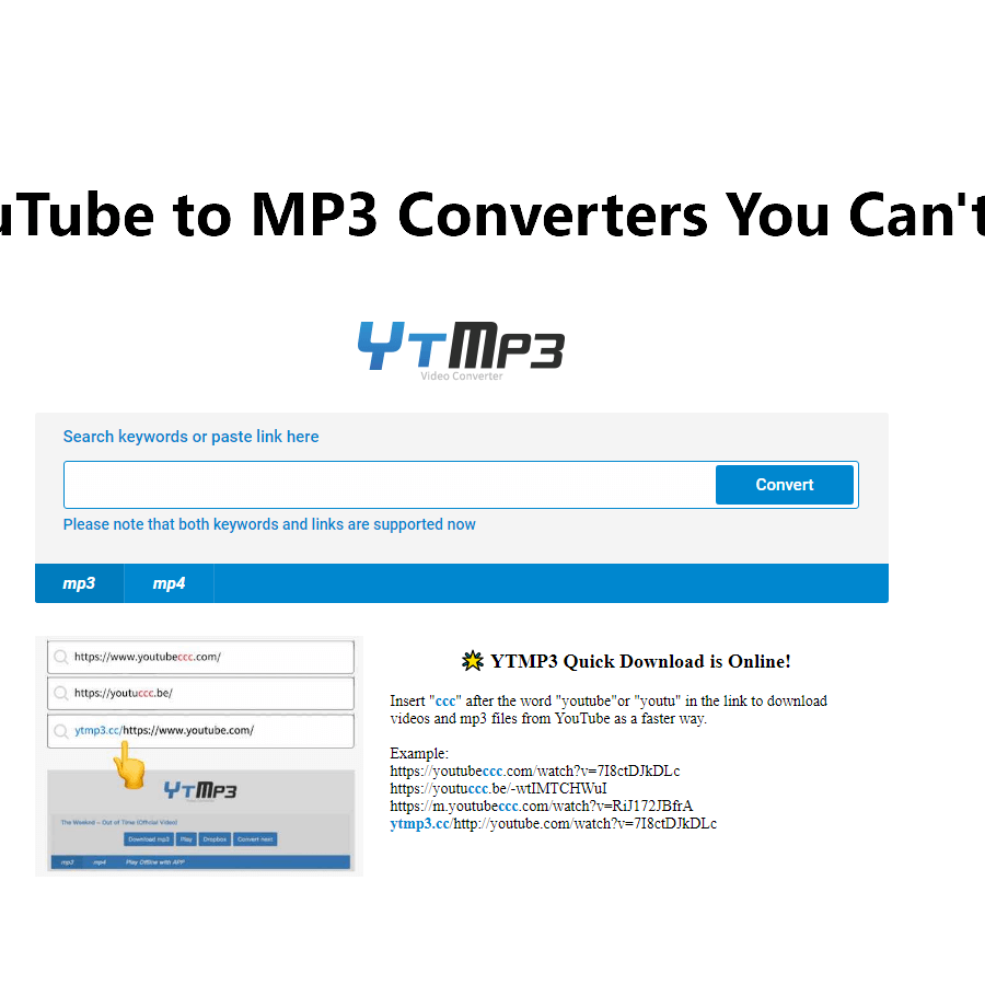 online youtube to mp3 converter