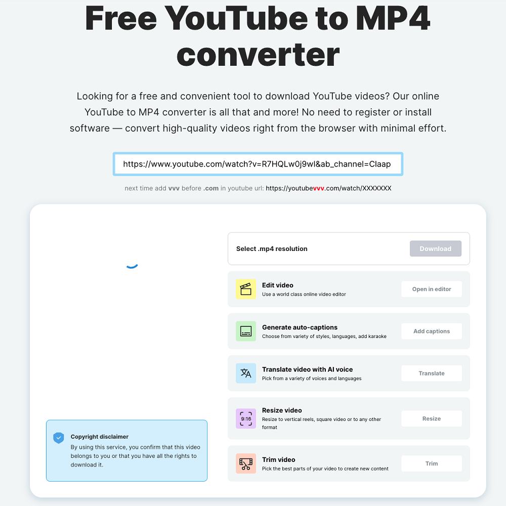 youtube video to mp4 converter